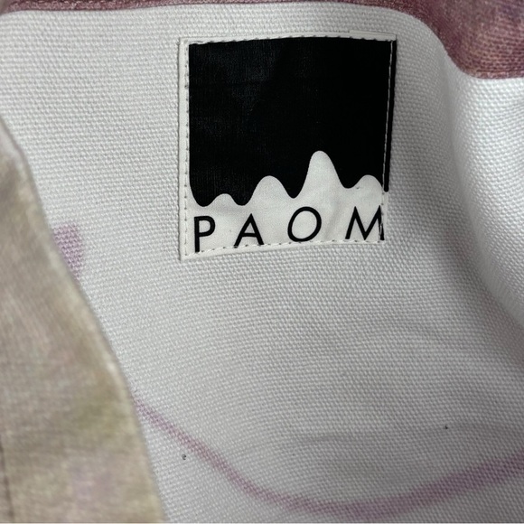 PAOM PRINT ALL OVER ME HAPPY COW CANVAS LEATHER HANDLE TOTE BAG - Picture 8 of 9